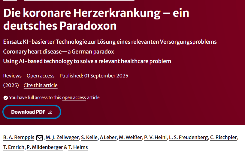 New Publication: AI-Based Diagnosis of Coronary Heart Disease — A Focus on the Cardio Explorer®